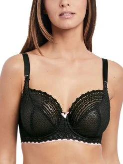 FREYA Daisy Lace Balcony K Cup Bra - Noir