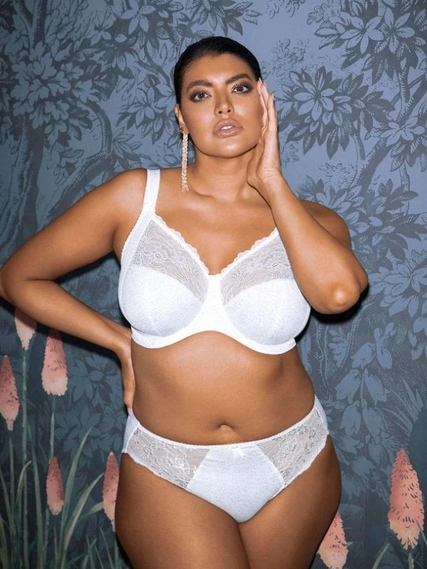 ELOMI Morgan Printed Full Cup Bra - White - Image 2