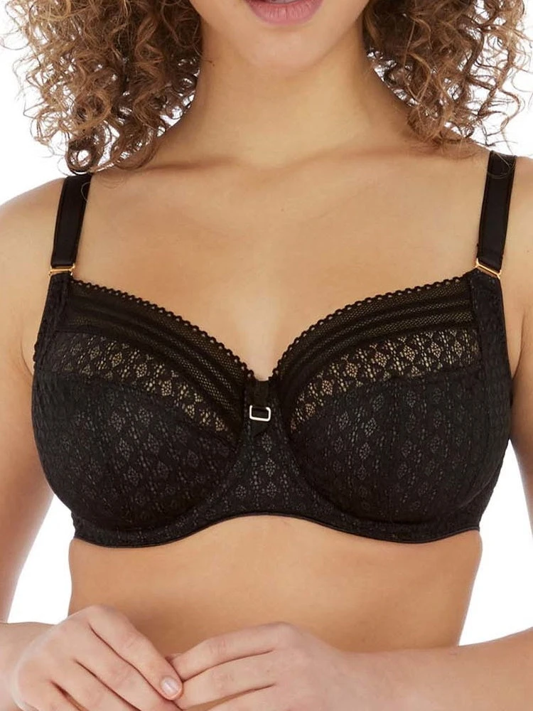 FREYA Viva Lace Side Support Bra - Lace Noir