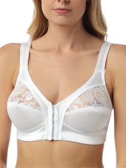 Marlon Front Fastening Bra - White