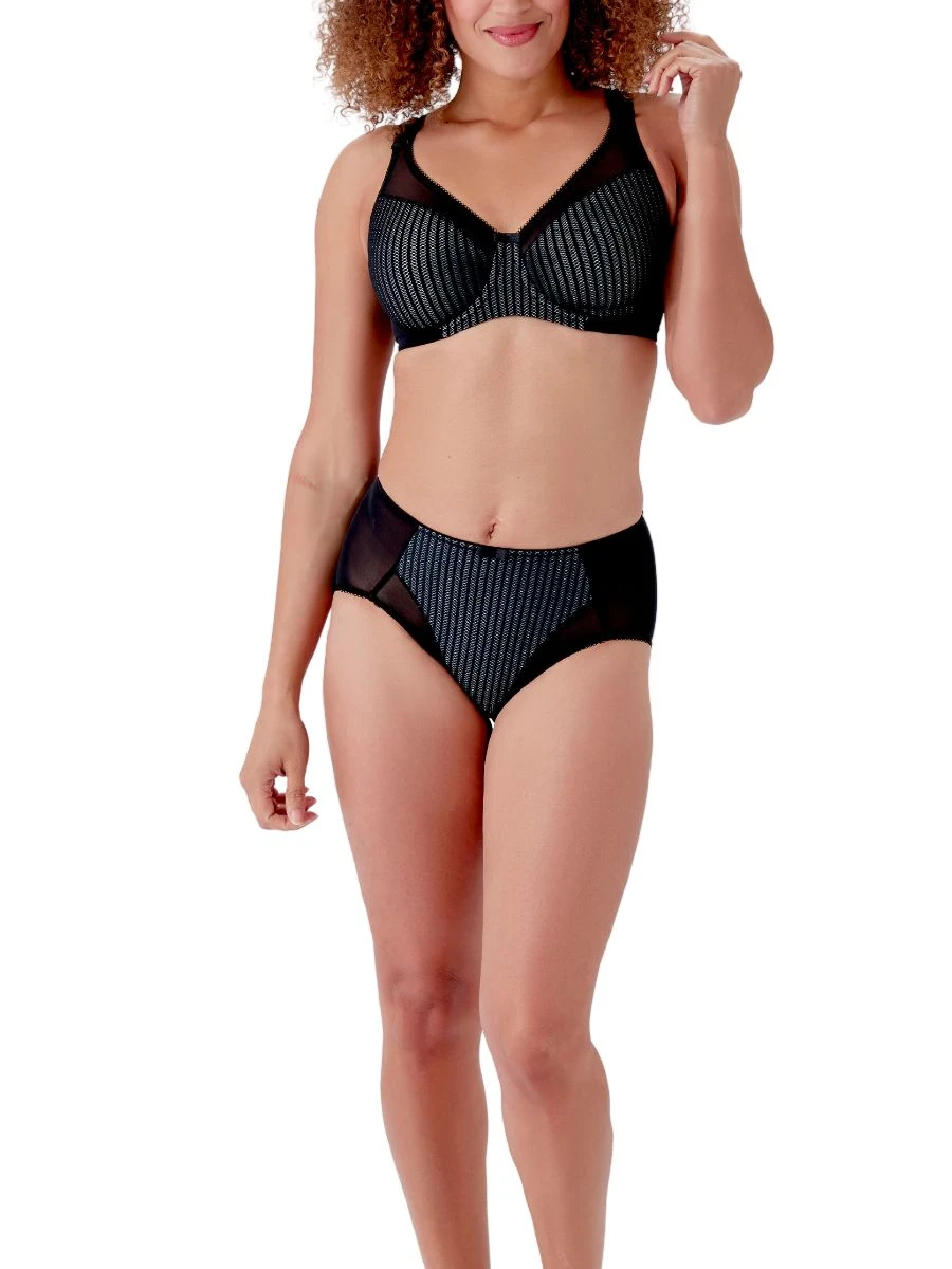 Berlei Beauty Stripe Smoothing Bra - Black/Grey - Image 3