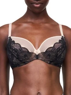 Chantelle Midnight Flowers Covering Underwired Bra - Black
