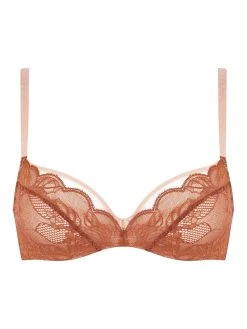 Chantelle Midnight Flowers Covering Underwired Bra - Mocha Bisque