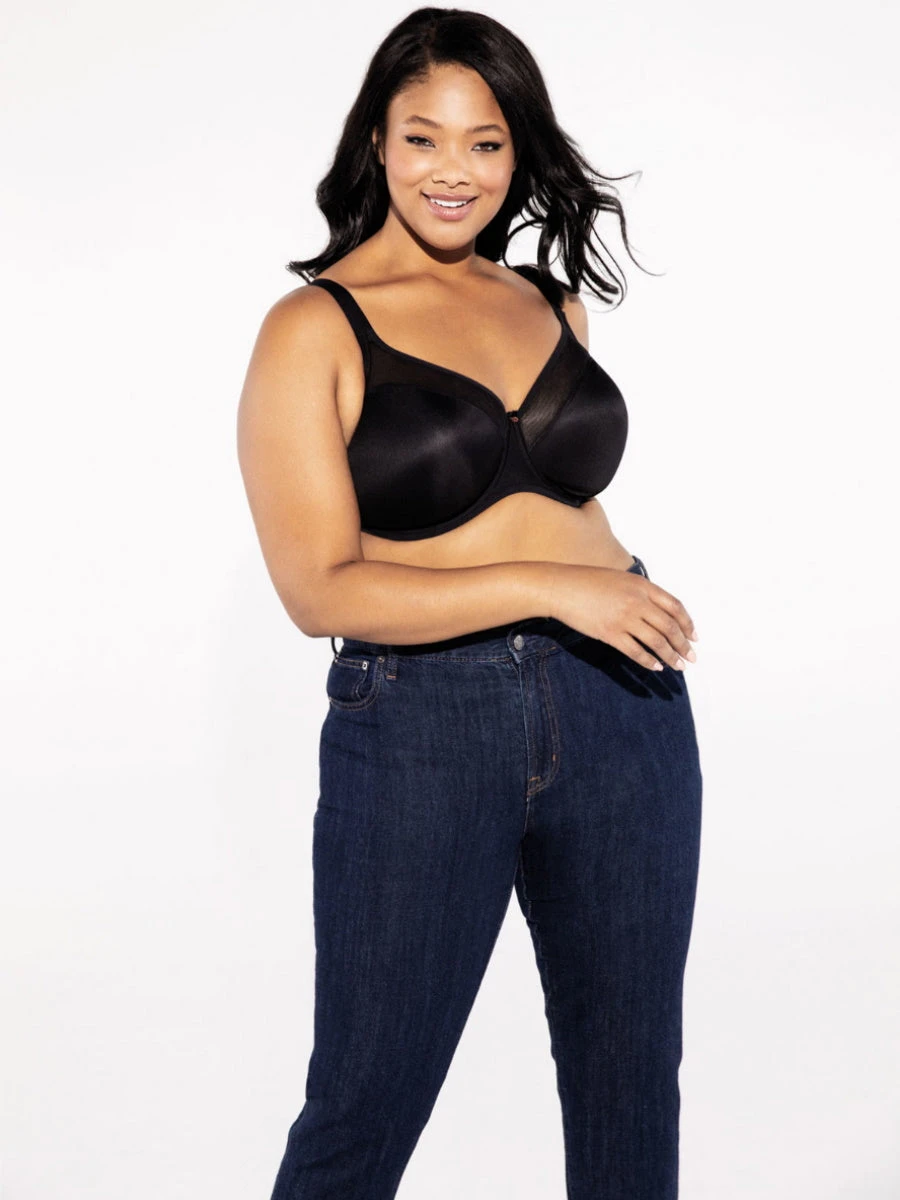 ELOMI Smooth Moulded T-Shirt Bra - Black - Image 2