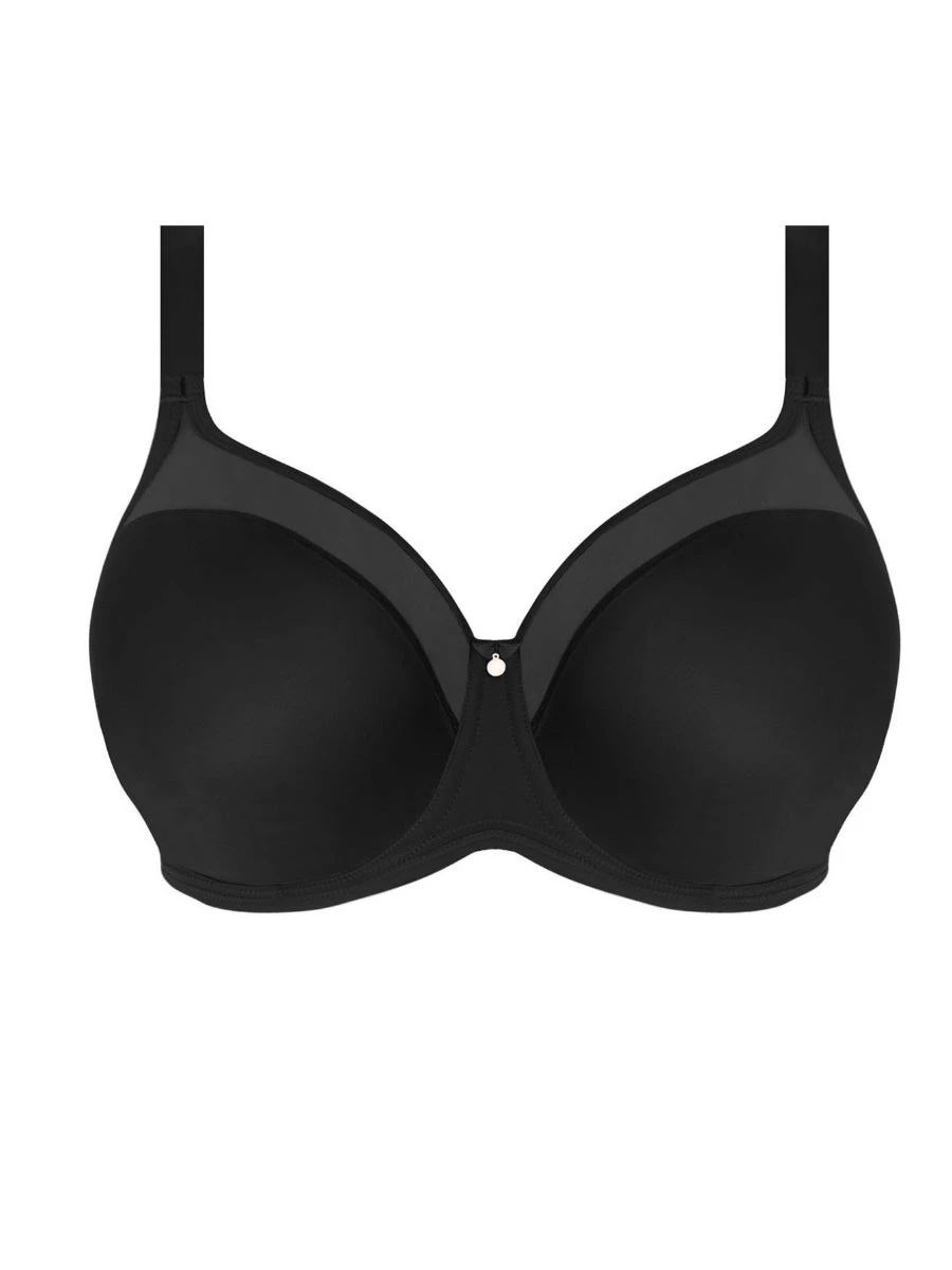 ELOMI Smooth Moulded T-Shirt Bra - Black - Image 4