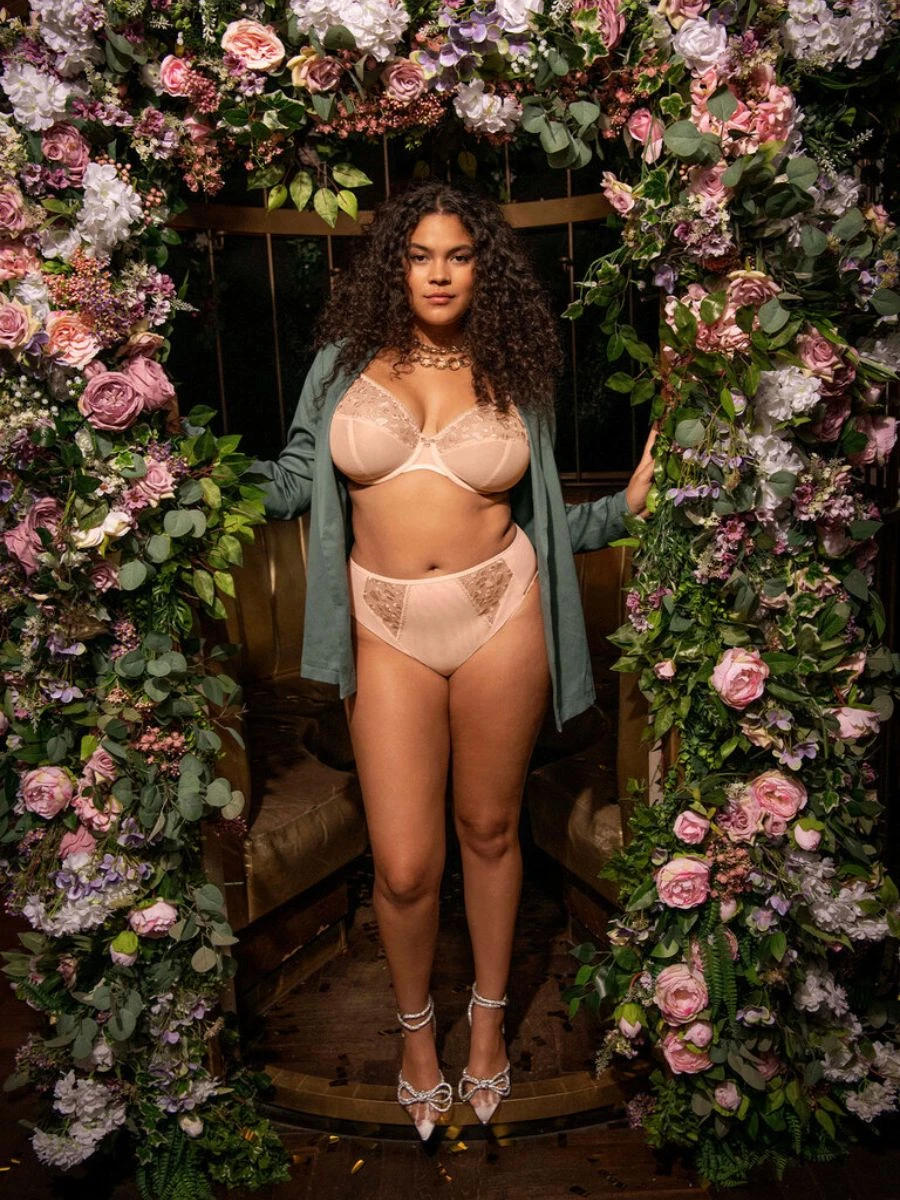 ELOMI Namrah Bandless Plunge Bra - Pale Blush - Image 2