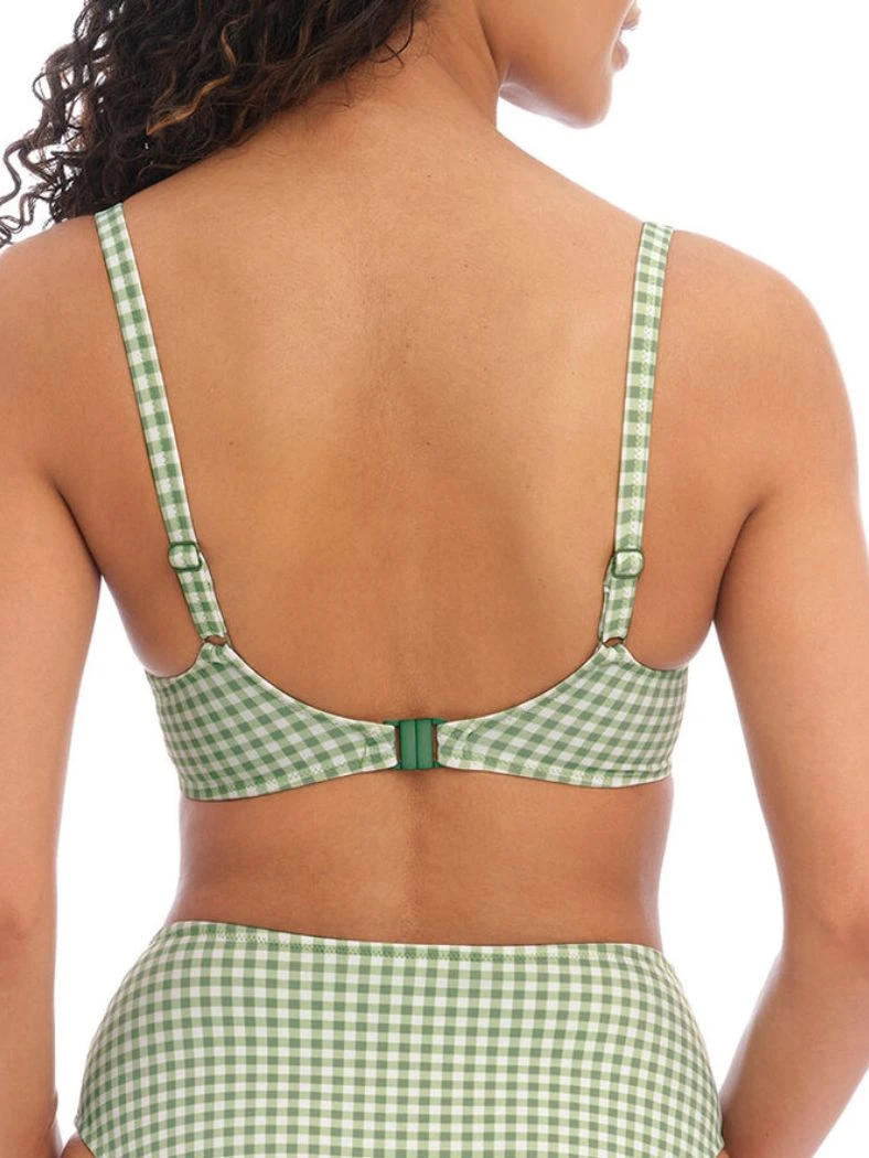 FREYA Check In Moulded Bikini Top - Khaki - Image 3