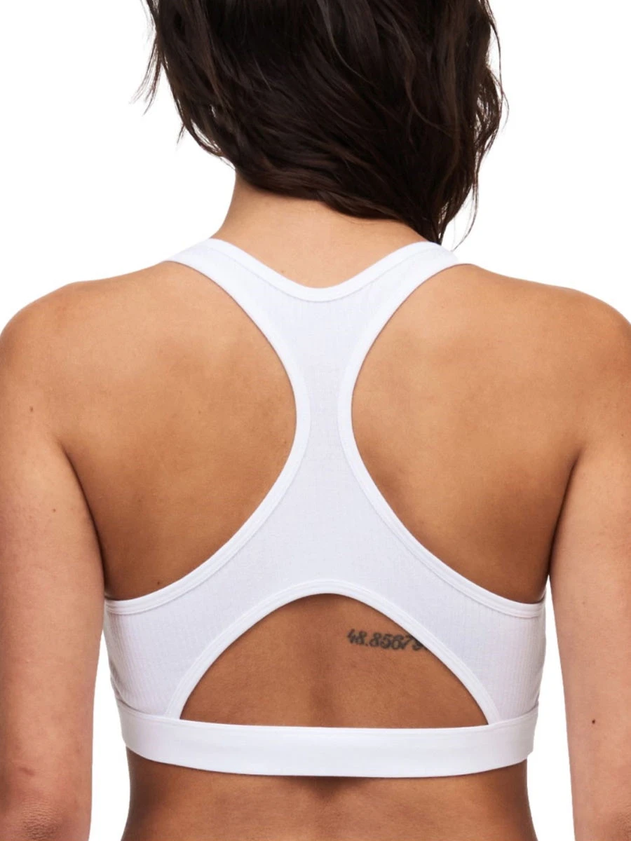 Chantelle Cotton Comfort Bralette - White - Image 3
