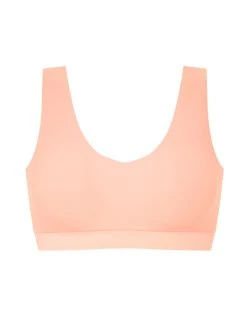 Chantelle SoftStretch V-Neck Jersey Crop Top - Tropical Peach