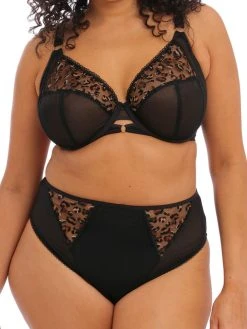 ELOMI Namrah Bandless Plunge Bra - Black