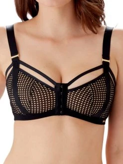 Gossard Pulse Mesh Front Fastening Bra - Black