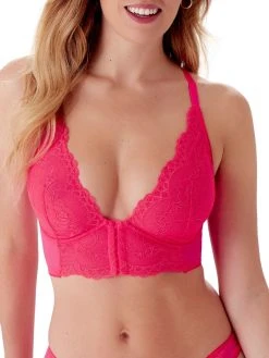 Gossard Superboost Lace Deep V Bralette - Diva Pink