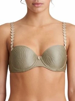 MARIE JO Tom Padded Balcony Bra - Golden Olive