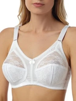 Marlon Lace Firm Control Bra - White