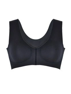Naturana Wellness Front Fastening Soft Cup Bra - Black
