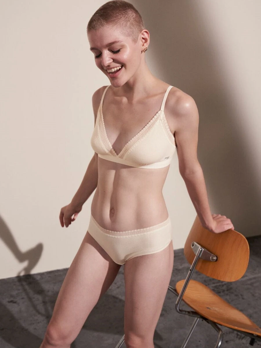 Sloggi GO Ribbed Bralette - Angora - Image 7