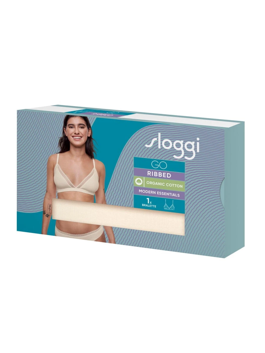 Sloggi GO Ribbed Bralette - Angora - Image 6