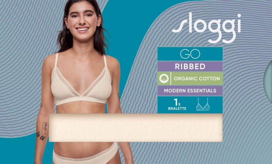 Sloggi GO Ribbed Bralette - Angora - Image 5