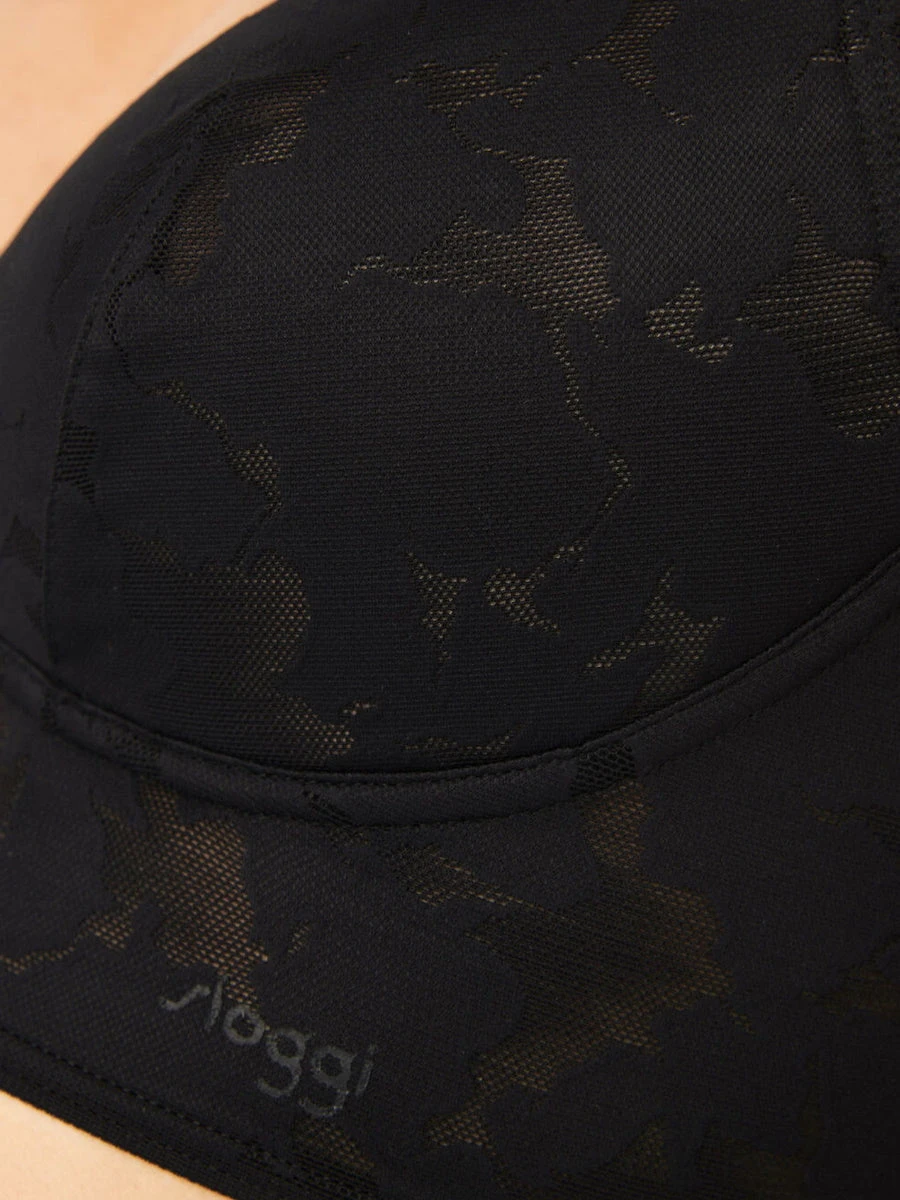 Sloggi ZERO Lace 2.0 Longline Bra - Black - Image 3