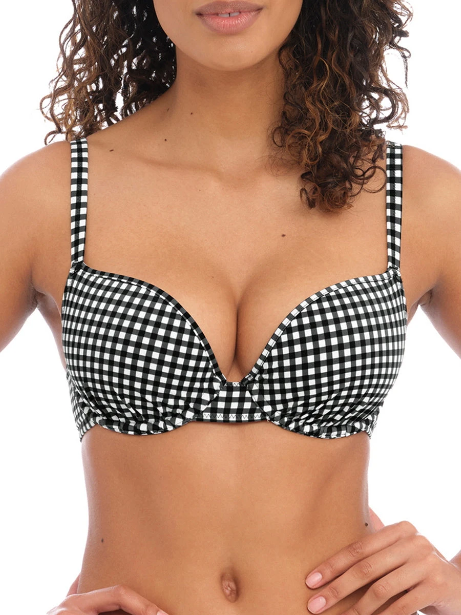 FREYA Check In Bikini Top - Monochrome