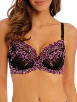 Wacoal Embrace Lace Underwire Bra - Black/ Berry Multi
