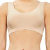 Chantelle SoftStretch V-Neck Jersey Crop Top - Nude