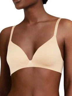 Chantelle Essentiall Wirefree Triangle T-Shirt Bra - Golden Beige