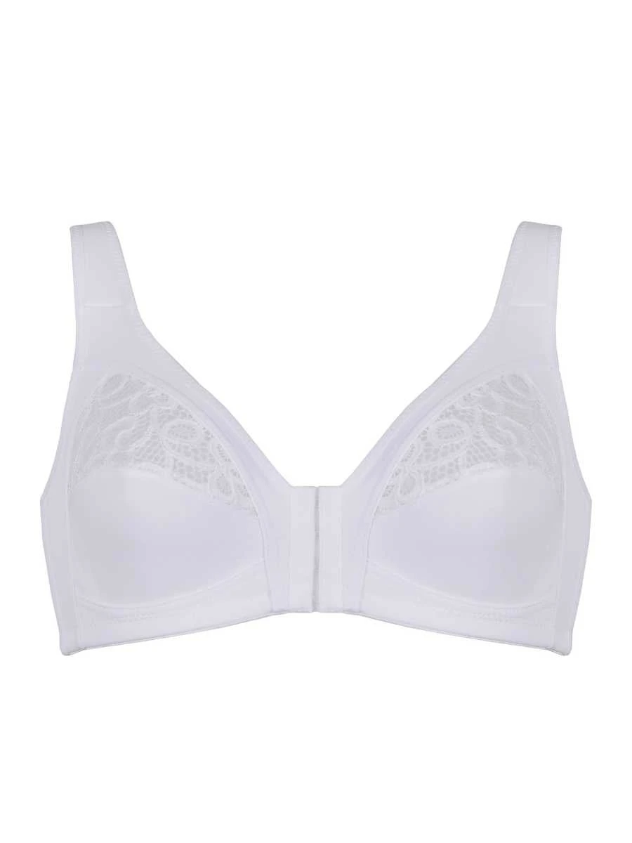 Naturana Front Fastening Bra - White - Image 3